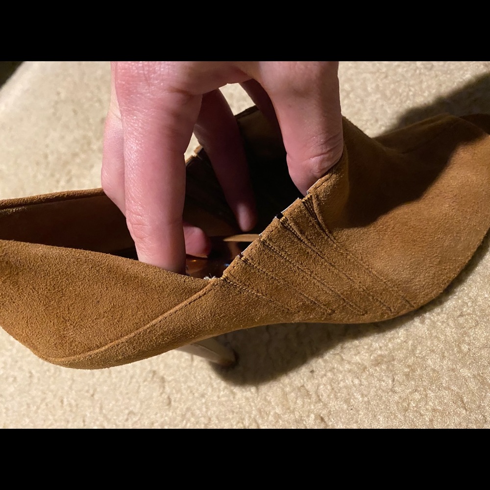 Guess Suede Camel Color Booties - image 4